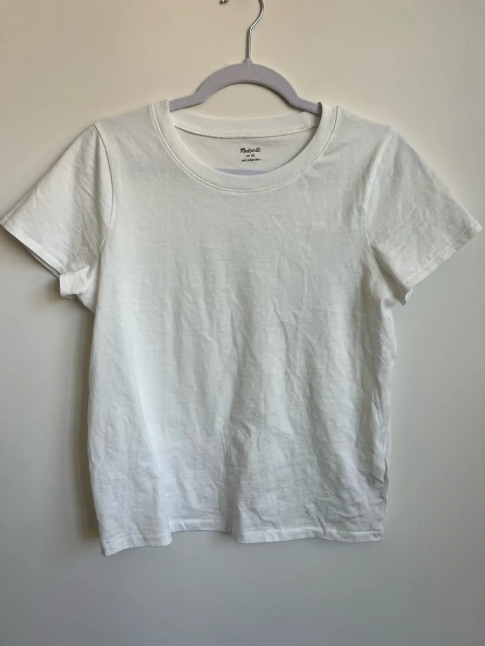 NWT Madewell Classic White Crewneck Tee - Picture 1 of 4